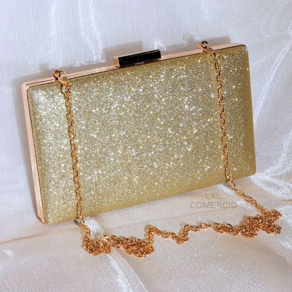 Bolsa clutch festa casamento Gliter com brilho de fest Carteira Gliter 168-1 LevaVida