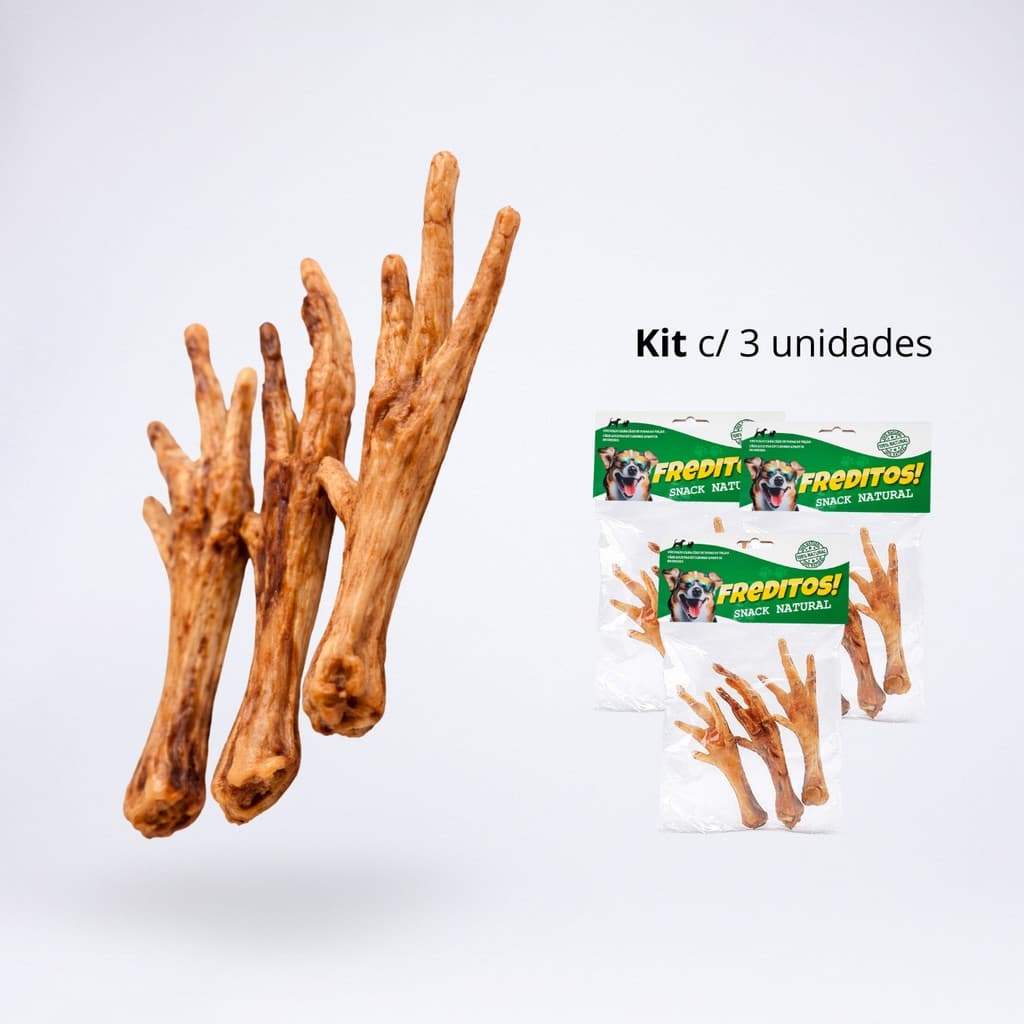 KIT 3 x -  PE DE GALINHA NATURAL 3UN