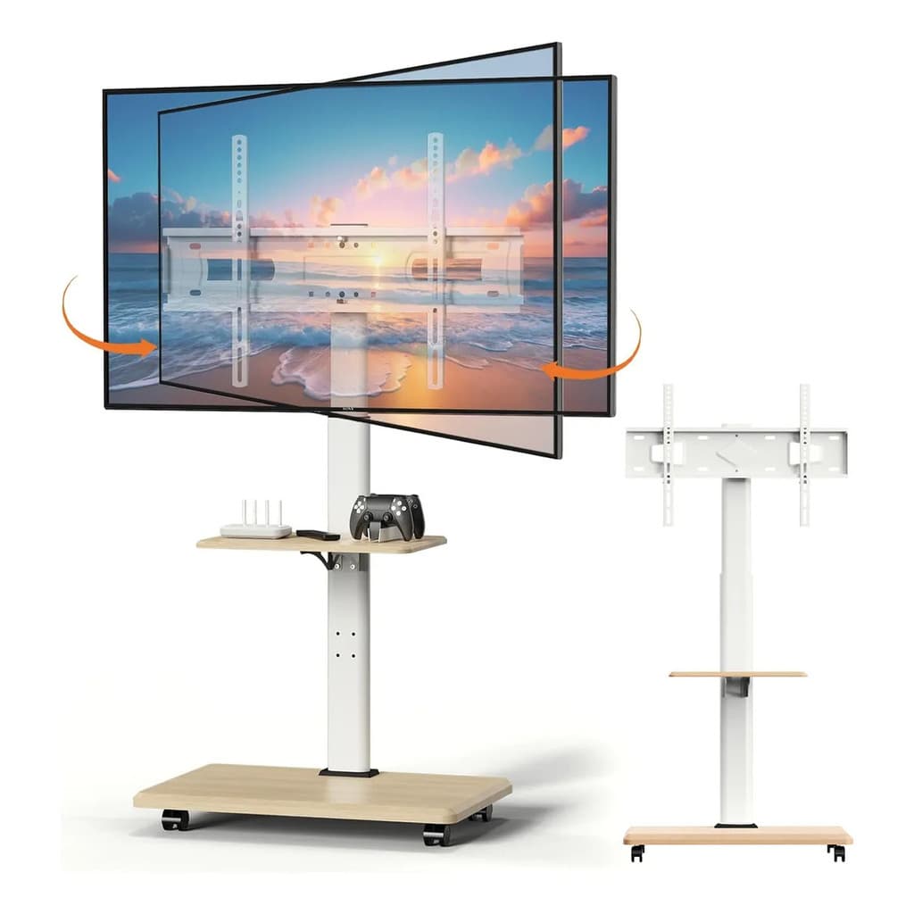 Suporte De Chão Pedestal Móvel Para Tv Monitor 26 A 75 M55