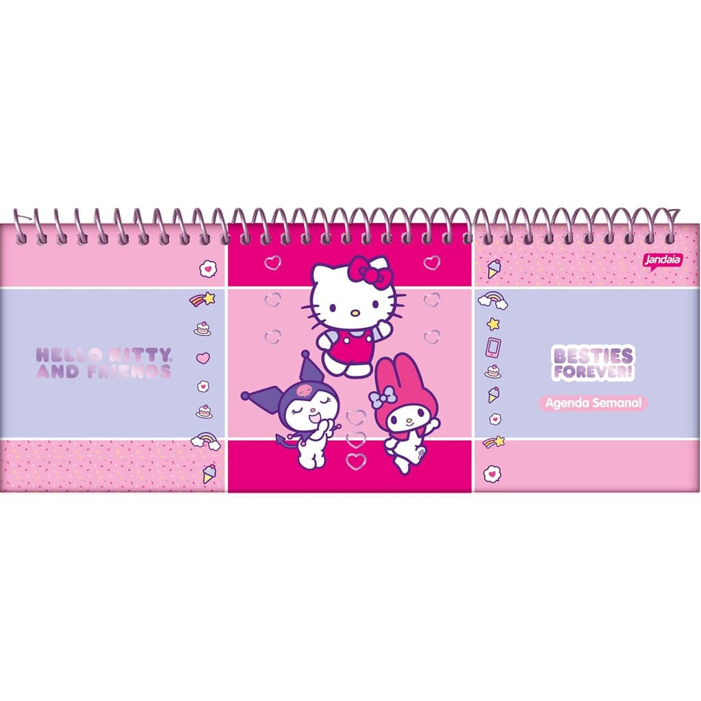 Agenda Semanal Caderno Hello Kitty And Friends 104 Folhas