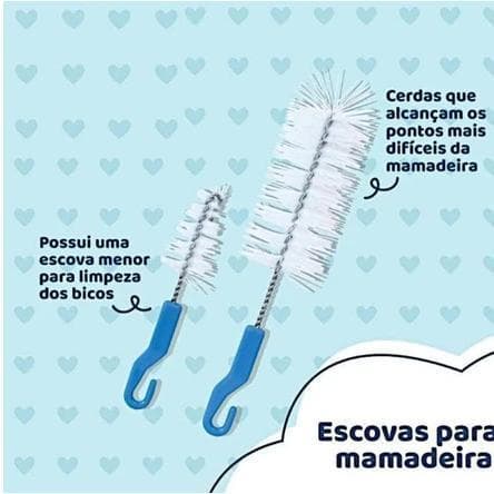 Kit 2 Escovas para Mamadeira Murano Baby GNT Premium