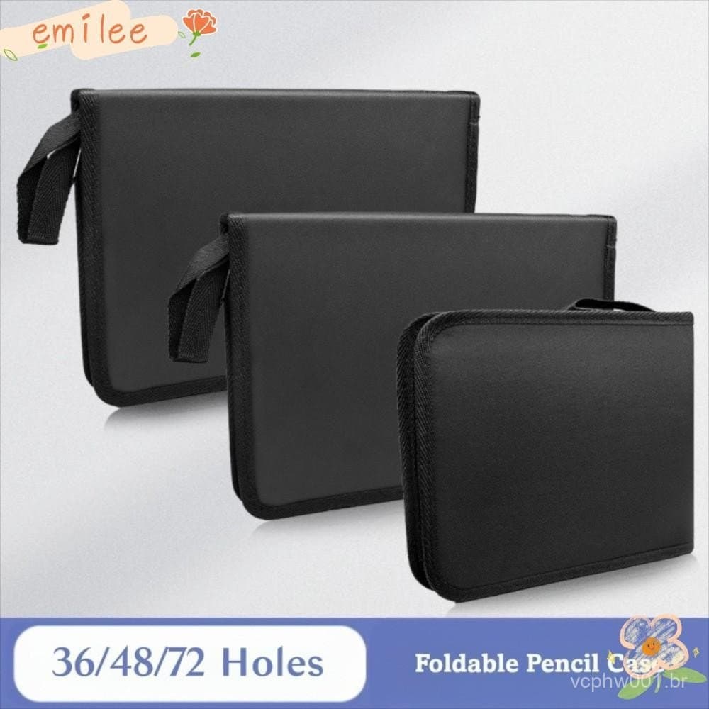 Casapis Dobrável EMILEES , Fecho Com Zíper 36/48/72 Furos Bolsa De Pintura Profissional MQXR