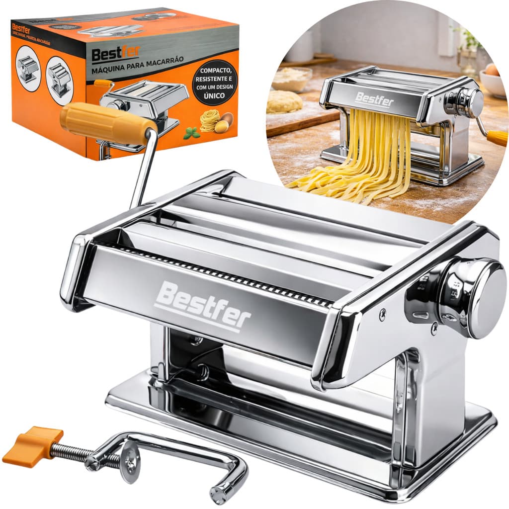 Máquina de Macarrão Caseira Laminador Massas