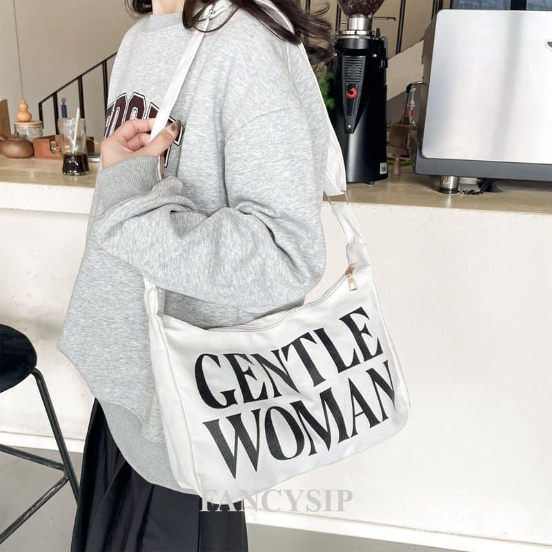Simples Lona Suave Mulher Estilingue Saco Mensageiro Sacos De Ombro Para Mulheres Estudantes Faculdade Escola