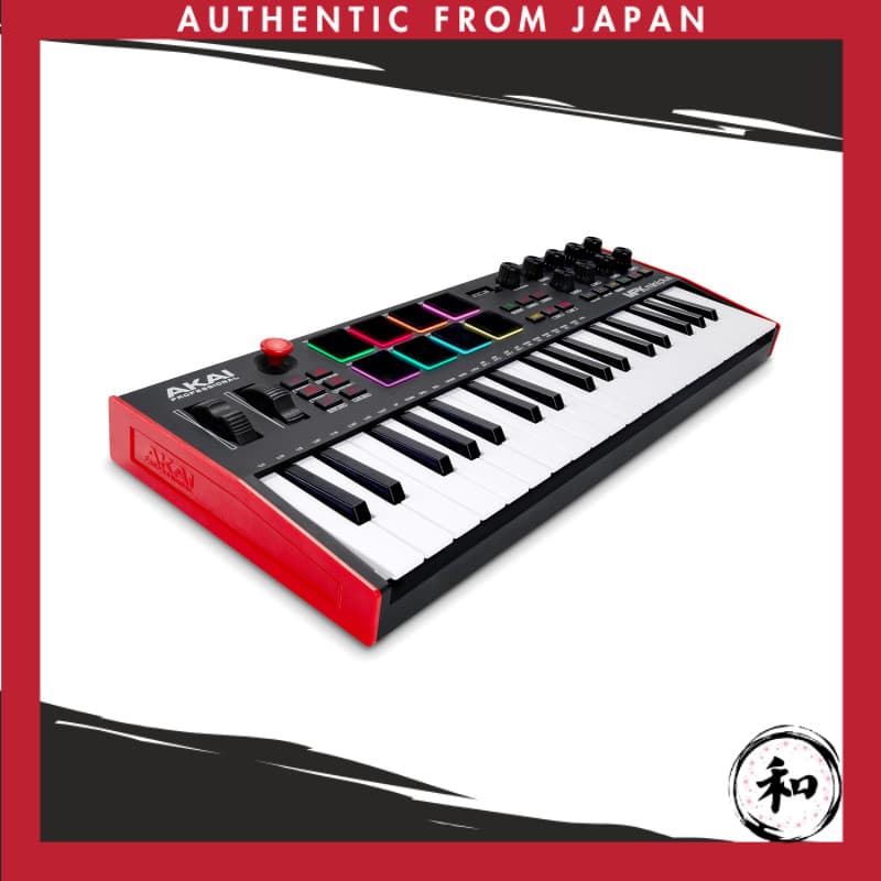 AKAI Professional controlador MIDI USB para teclado — 37 teclas — 8 pads MPC — sequenciador integrado — entradas/saídas