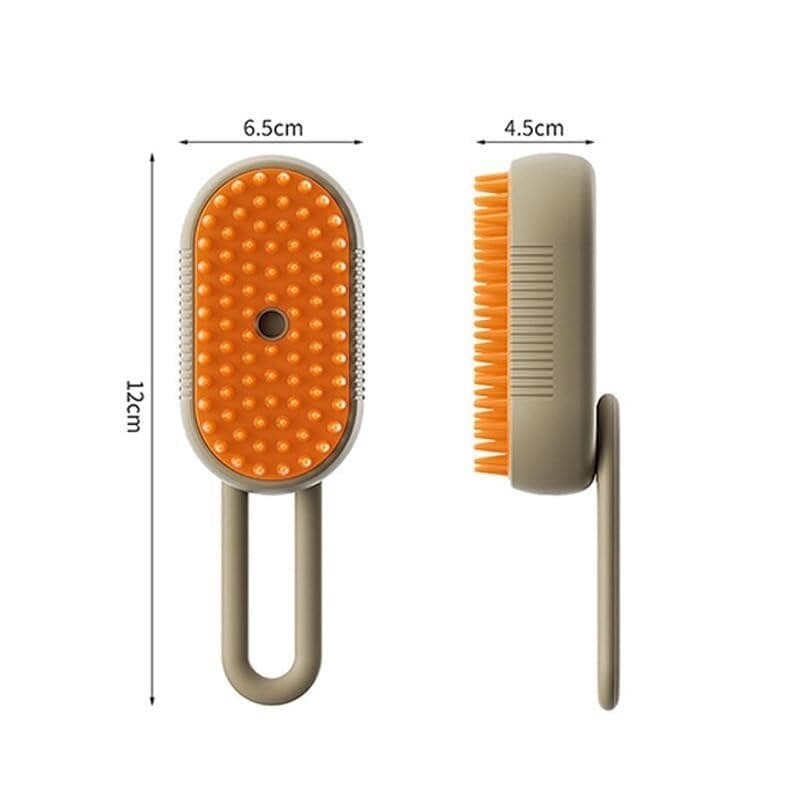 Escova a Vapor Elétrica para Cães, Escova a Vapor 3 em 1 para Gatos, Escova a Vapor para Massagem e Higiene de Animais d