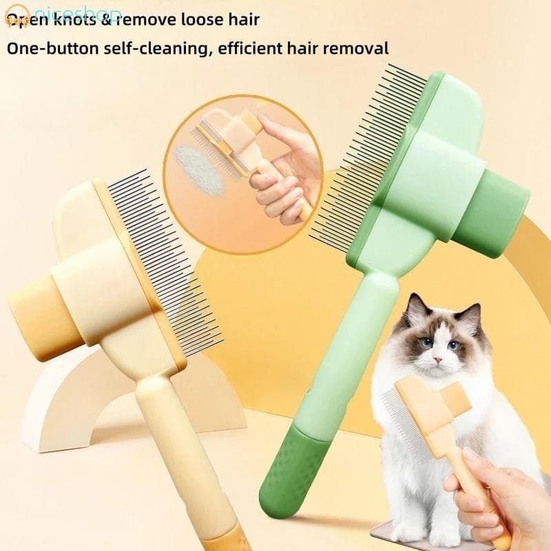 Pente Para Remoção De Pêlos De Animais De Estimação-Escova De Limpeza Durável Cães E Gatos