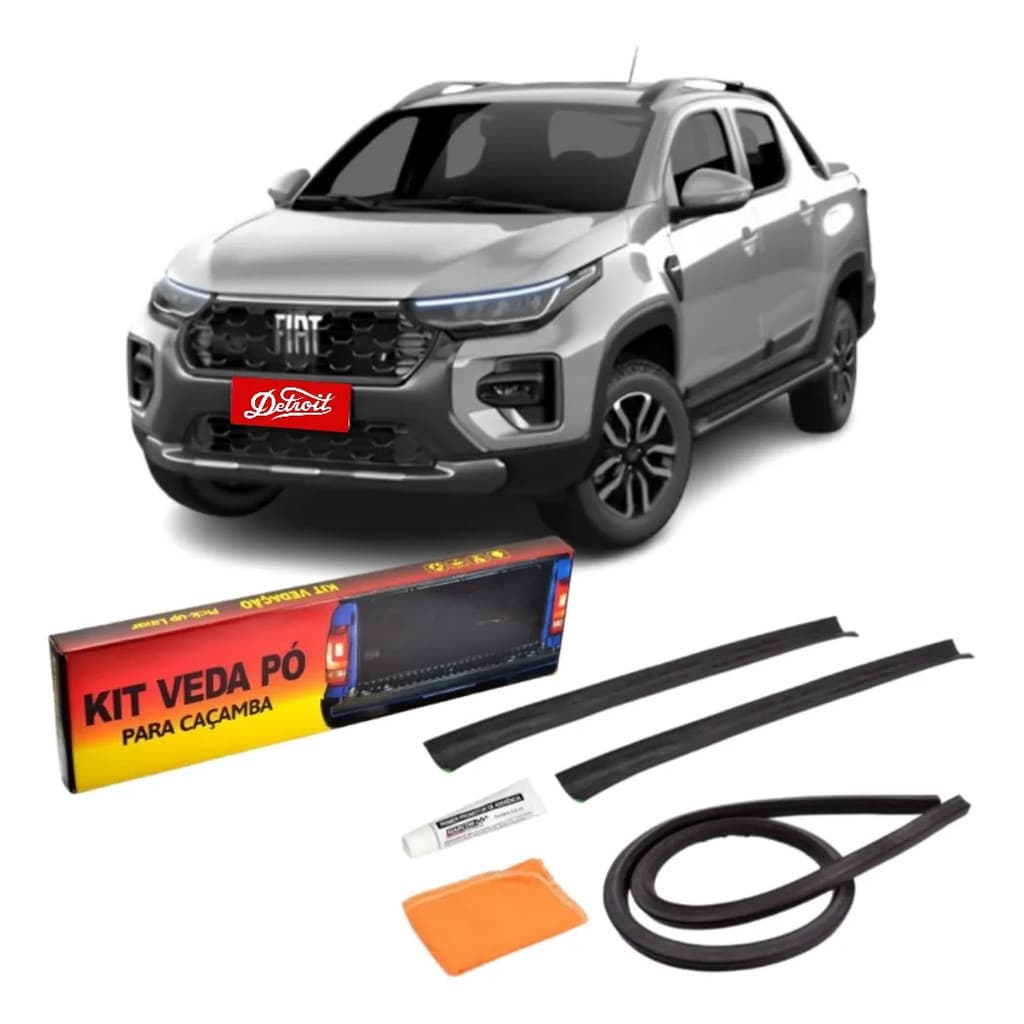 Vedação Caçamba Fiat Strada 1998 A 2026 Kit Veda Pó Tampa