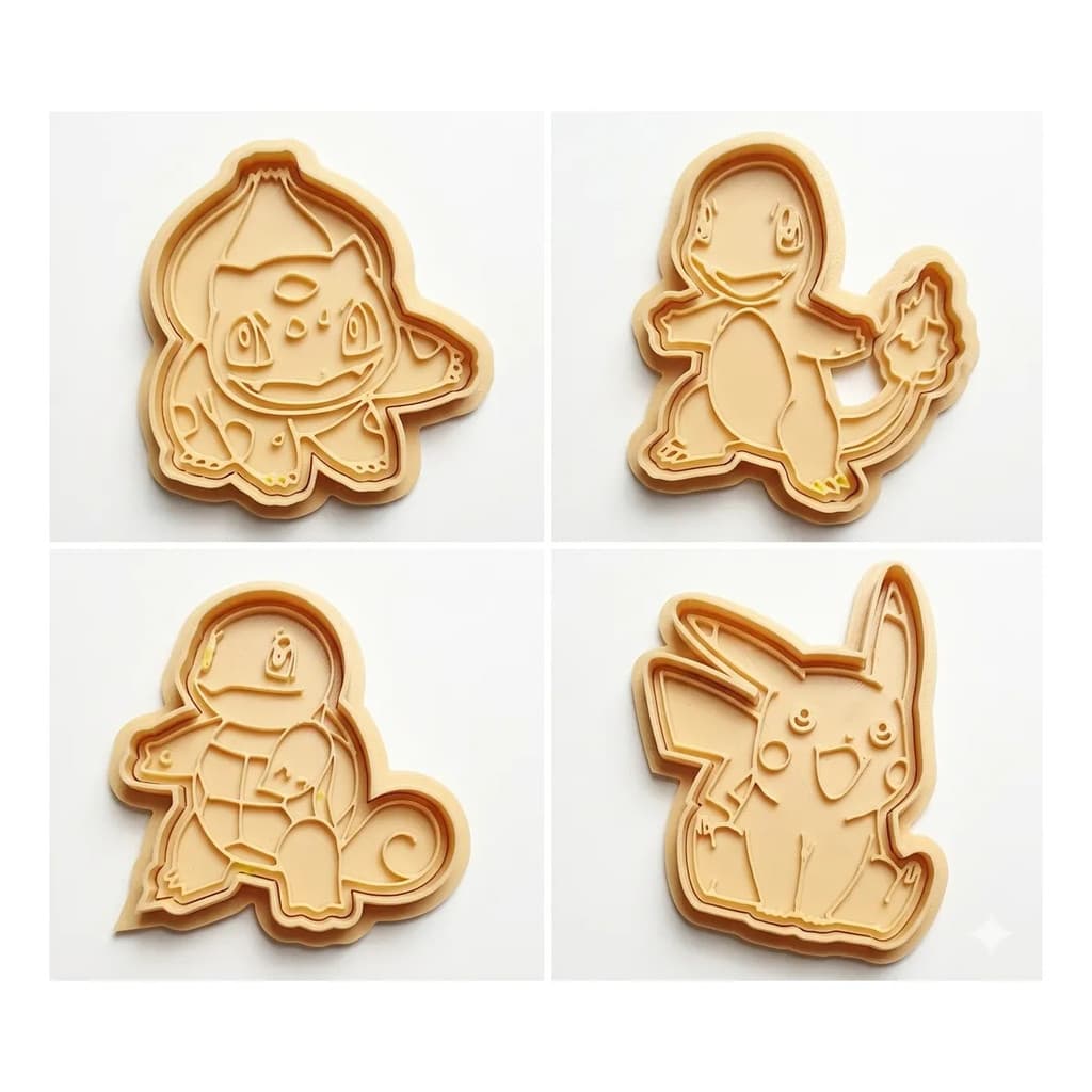 Cortadores Carimbo Pikachu 4 Peças