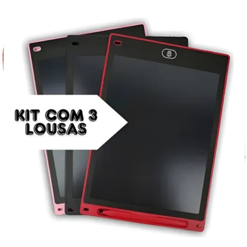 Kit com 3 Lousa Magica Infantil Digital Tablet 10 Polegadas
