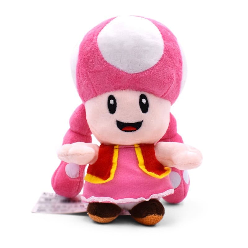 Super Mario Cogumelo Rosa Irmã Toadette Chino Bico Peluche Boneca De Pelúcia Festa Infantil Presente