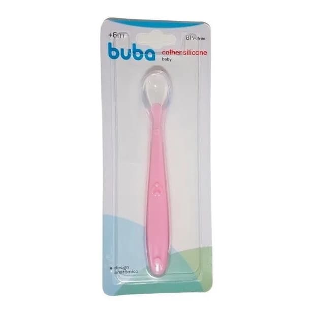 Colher em Silicone Rosa Escuro - Buba