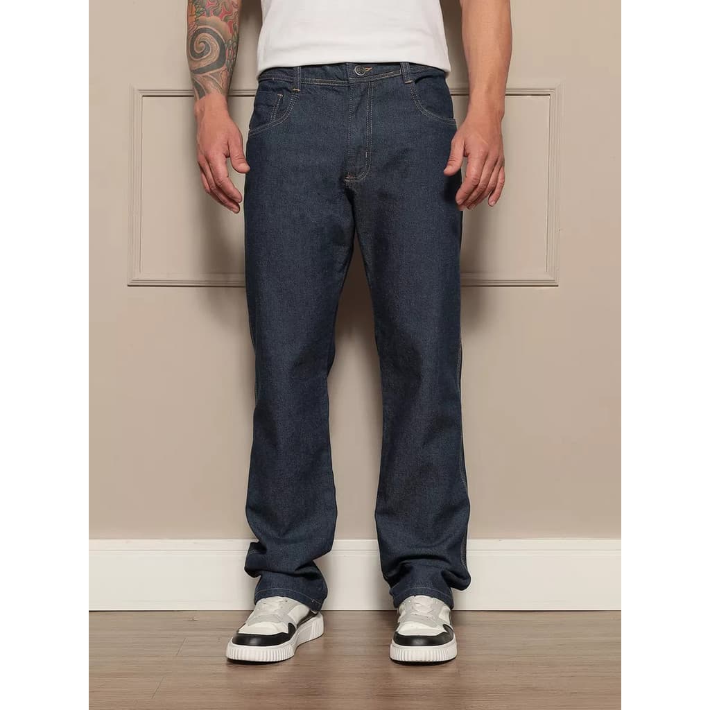 Calça Jeans Masculina Tradicional Reforçada Conforto Alta Durabilidade Ideal Para Trabalho