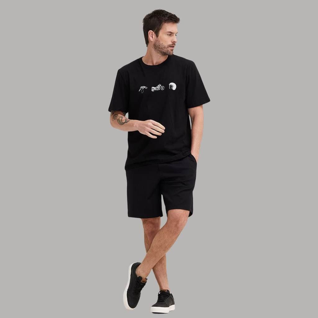 Camiseta Masculina Básica New Box com Detalhes
