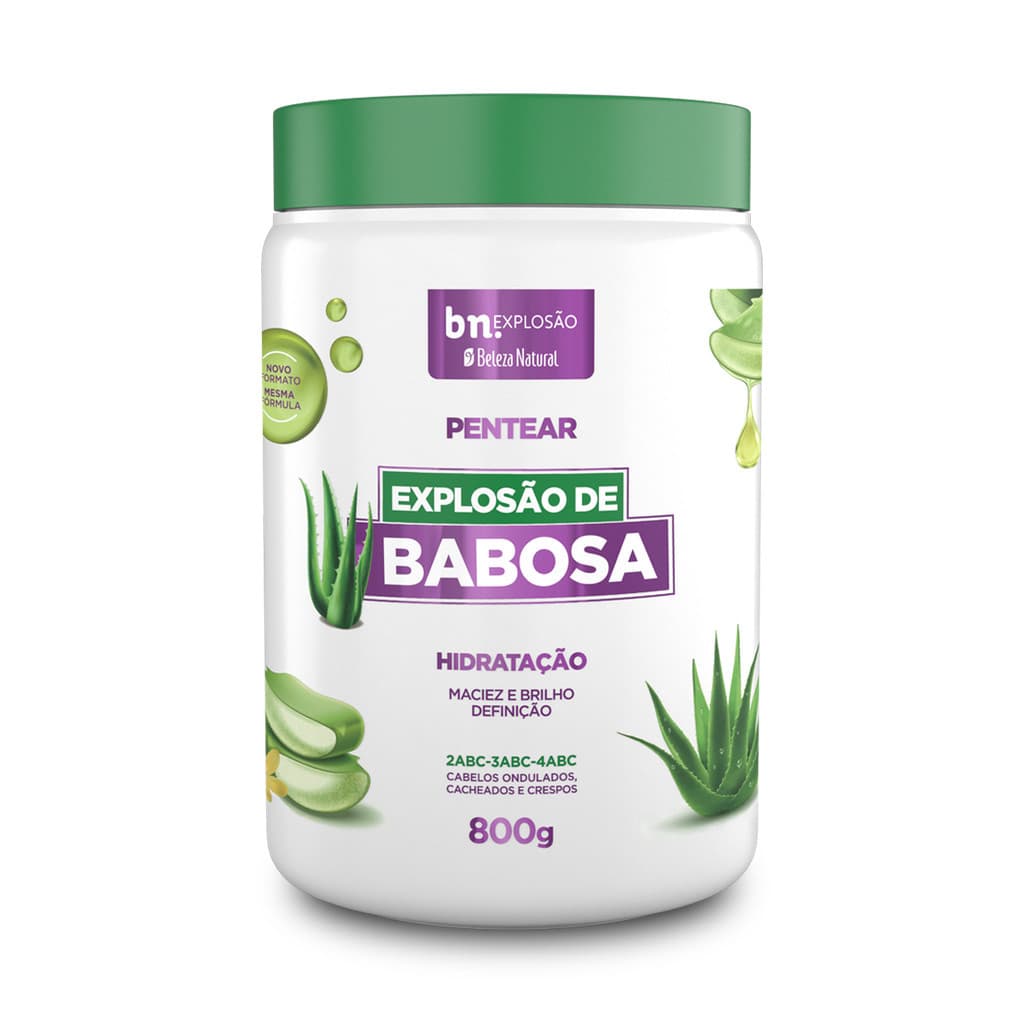 Creme de Pentear para Cachos Explosão de Babosa 800g – Beleza Natural