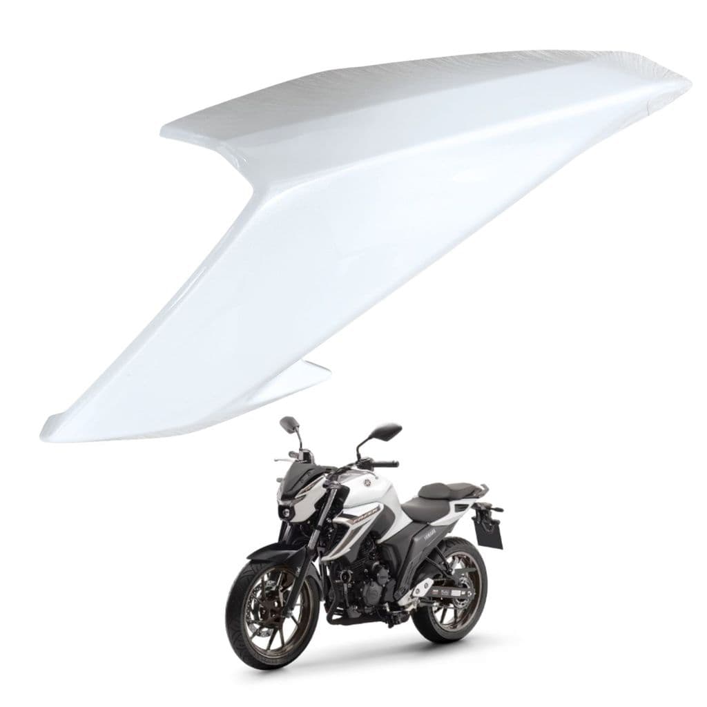 Carenagem Aba Tanque Guia De Ar Esquerdo Fz25 Fazer 250 2025 2026 Branco Cristal Metálico