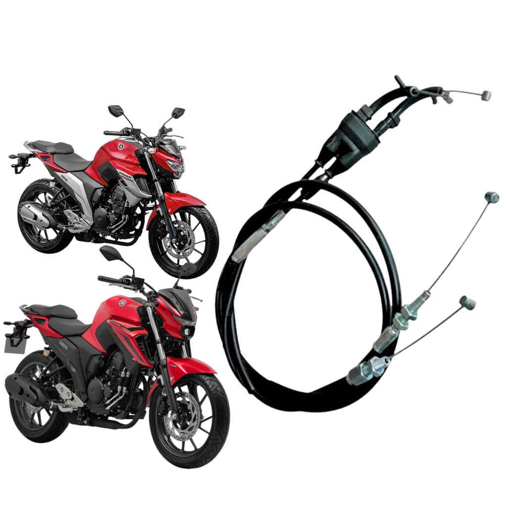 Cabo Acelerador Yamaha Fz25 Fazer 250 Duplo A+B 2018 2019 2020 2021 2022 2023 2024 2025 2026 K-Cabos
