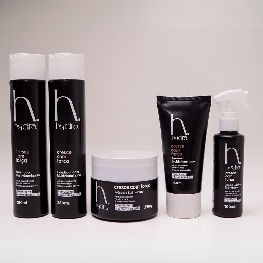 Kit Cresce Com Força Hydra Cosméticos Tratamento para Crescimento e Combate a Queda Capilar