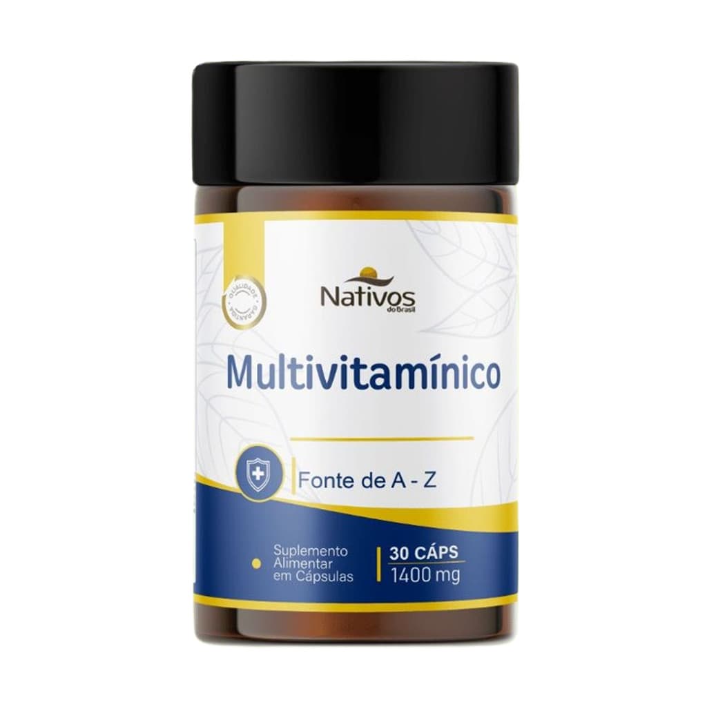 Multivitamínico de A a Z (1400 mg) 60 Cápsulas - Nativos do Brasil