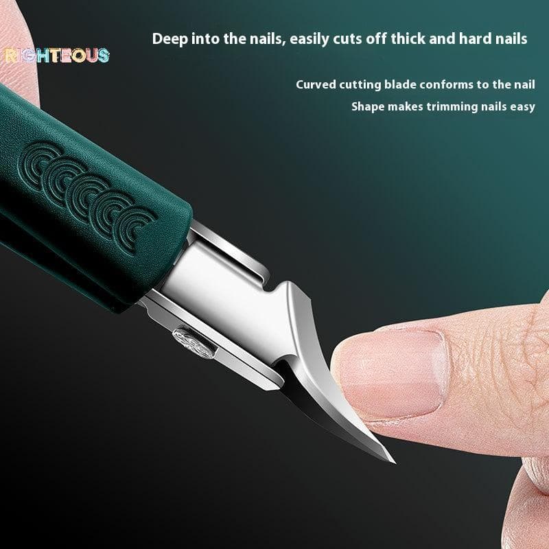 Rightrous Super Inclinado Apontou Cortador De Unhas Anti-Respingo Thi Alicate De Unha Tesoura Ferramentas De Cuidados Co