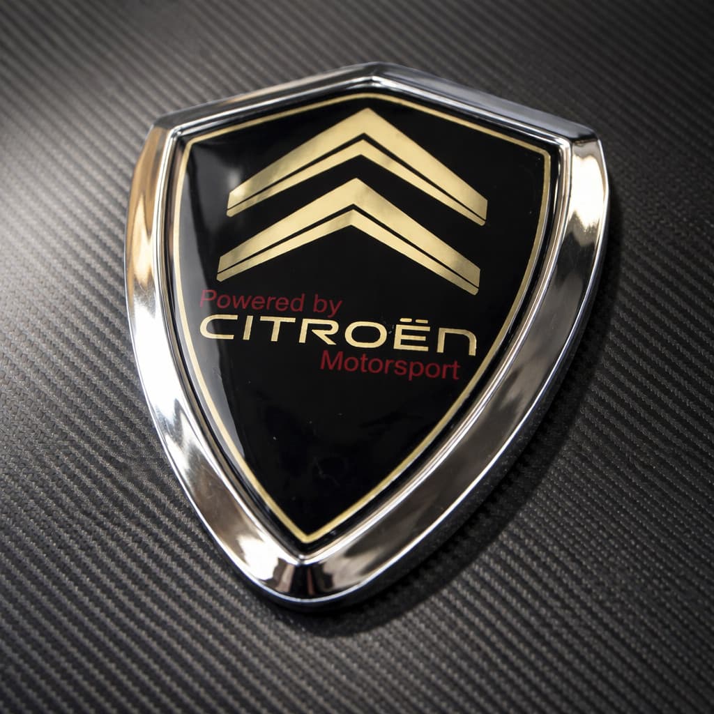 Par Emblema Escudo Citroen Fender Brasão Lateral Porta Mala 3d C3 C4 Pallas Cactus C5 Aircross Basalt