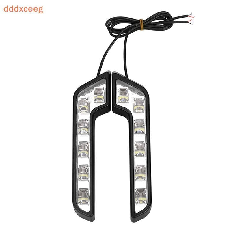 [dddxceeg] 1 Pcs Circulação Diurna 12V 6 LED Luzes Em Forma De L Lâmpada De Condução Luz De Nevoeiro Carro À Prova D'águ