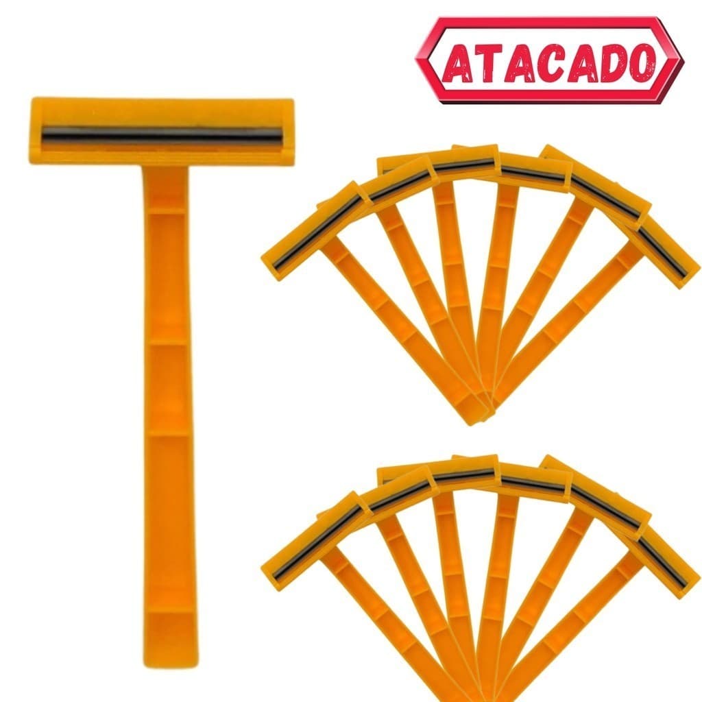 Kit 20 Barbeador Descartável C/ 2 Lâminas Antiderrapante