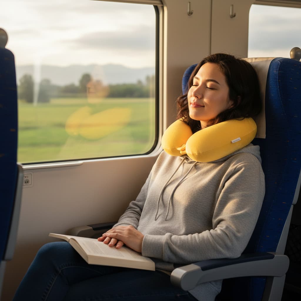 Travesseiro De Pescoço Adulto Tecnologia Tipo Nasa P/ Viagem