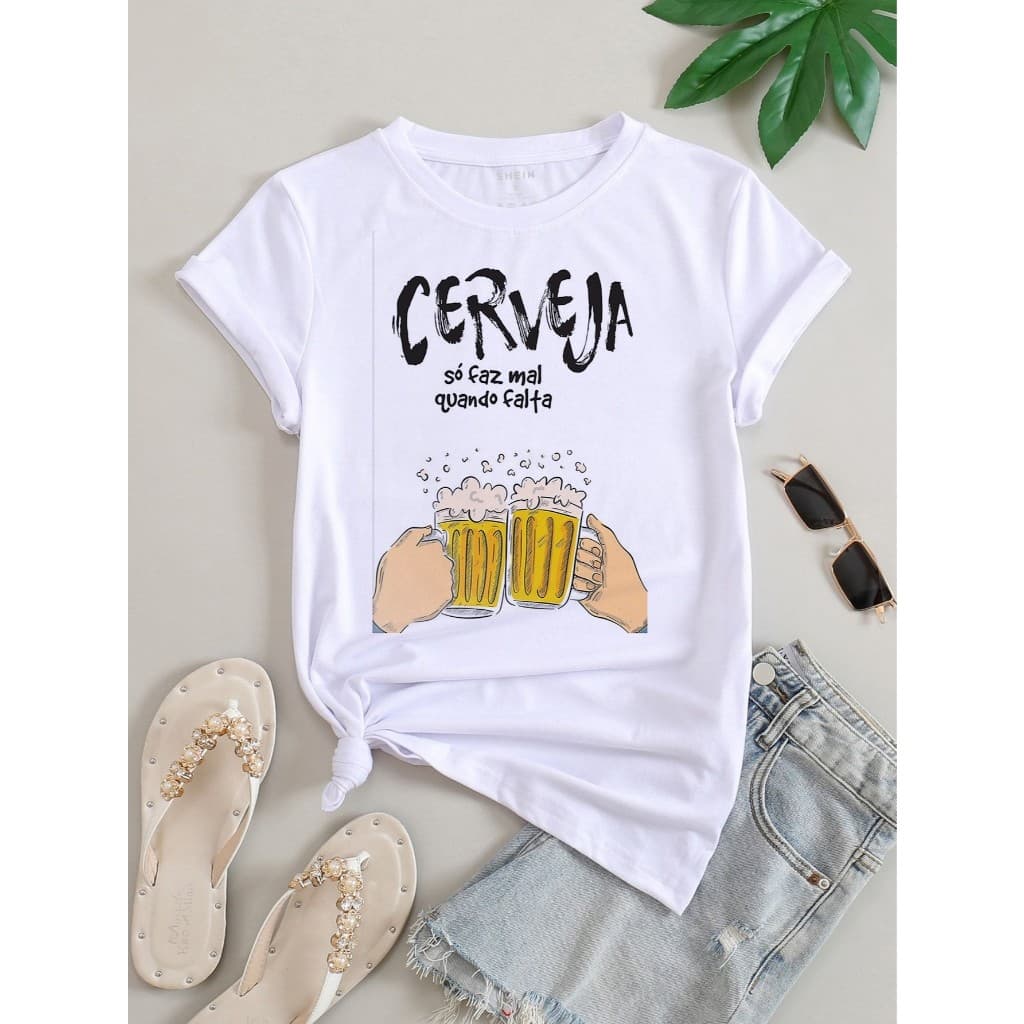 Camiseta Blusa T-Shirts Carnaval Fantasia Cerveja e Mascaras 100% Algodão Premium