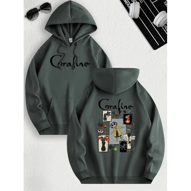 Moletom Canguru Capuz Coraline Moda FEM LOJA SHOPEEPromoção Envio Rápido