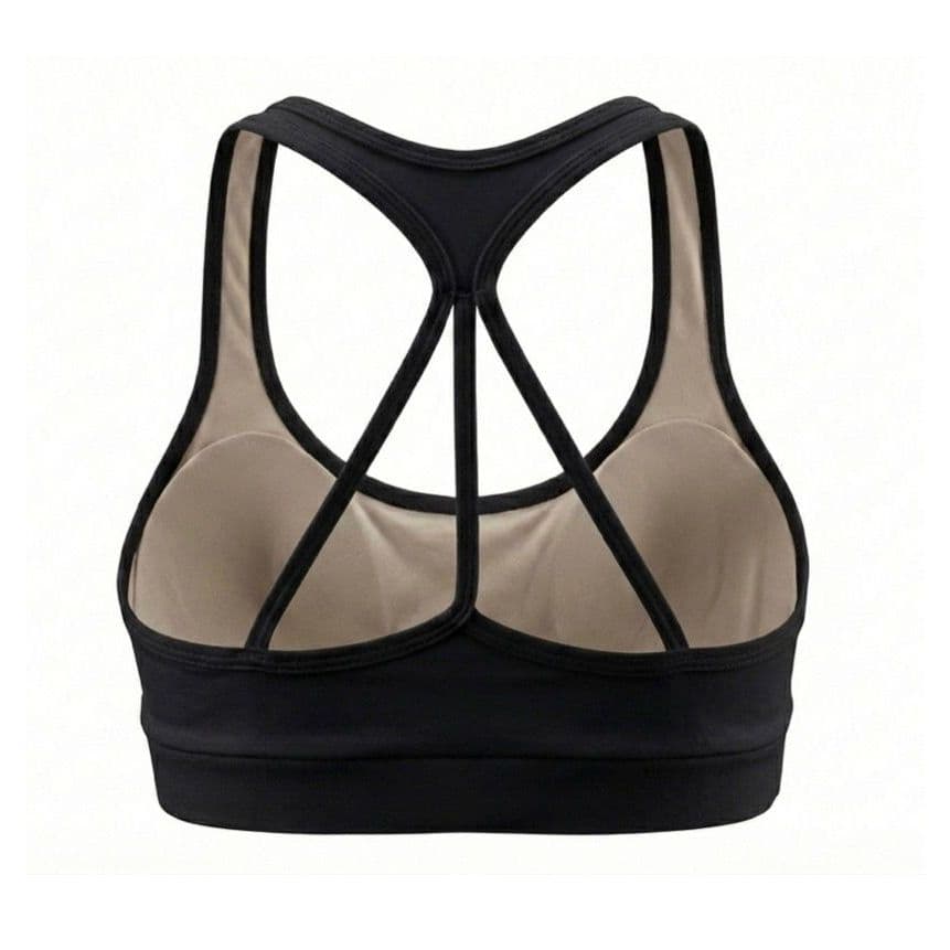 Top Costas Nadador Preto Feminino Yoga Pilates Academia Beach Tennis Feminino