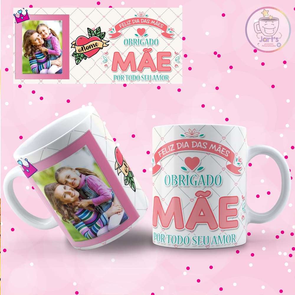 Caneca Xicara Personalizada dia das Mães canecas opara presente volume12