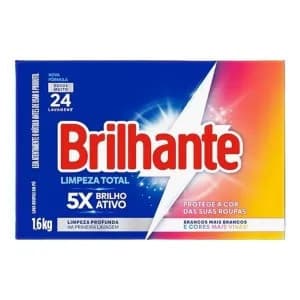 Brilhante Sabão em Pó Limpeza Total 1,6 Kg