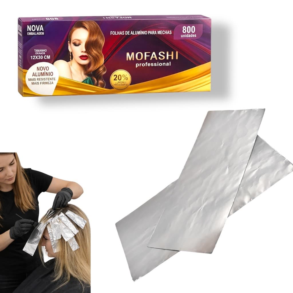 Papel Aluminio P/ Mechas Reflexo Luzes 12x30 800 Unidades