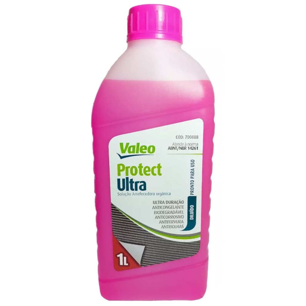 1l Aditivo Radiador Rosa Orgânico Valeo Pronto Para Uso