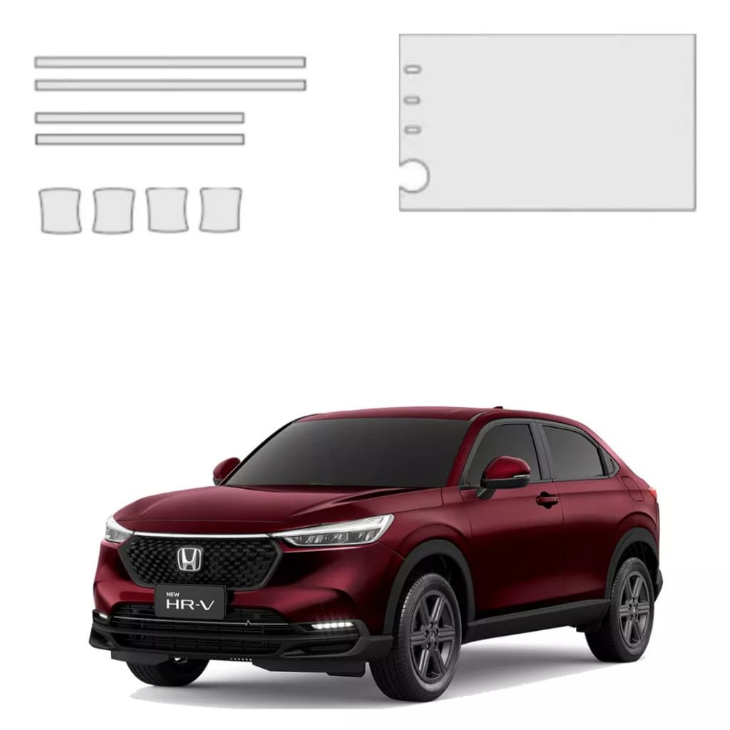 Pelicula proteção PPF antirisco multimidia+quina+concha honda hrv 22/25