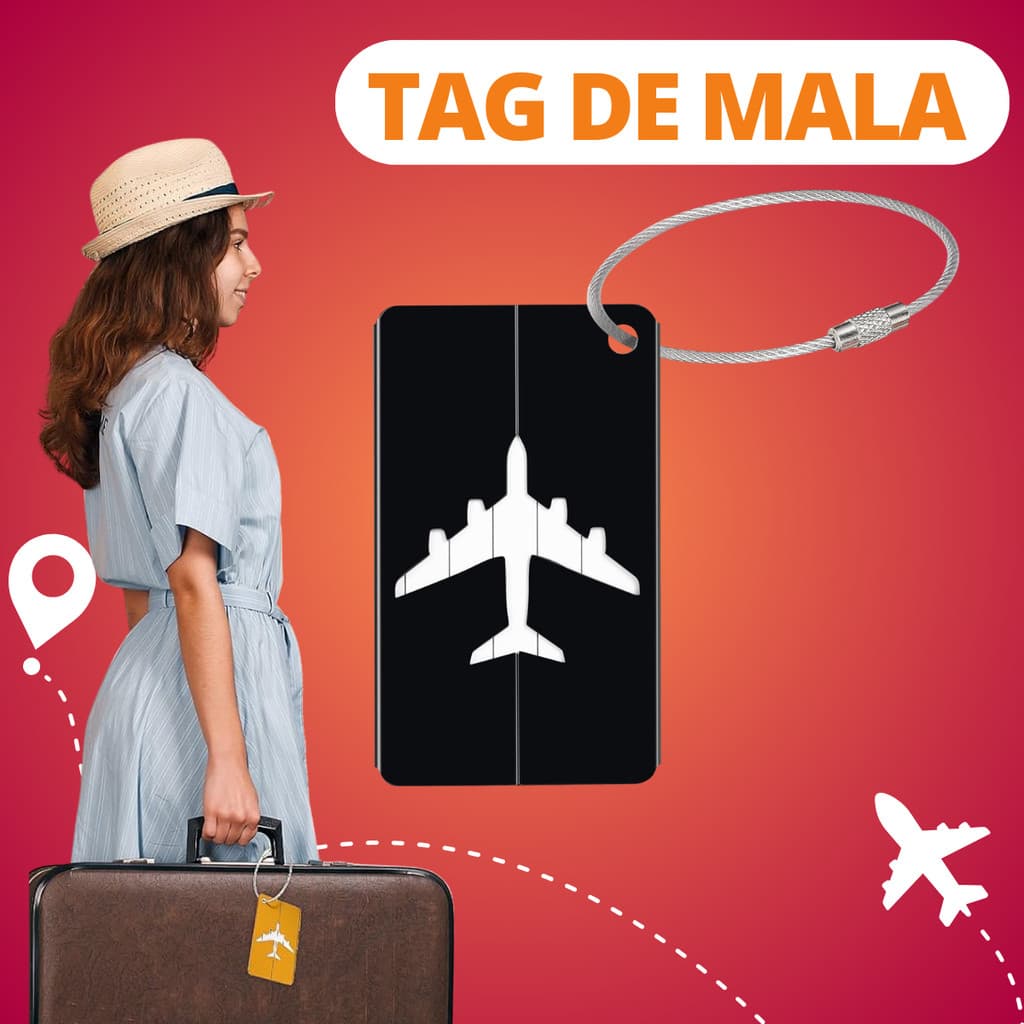 Tag De Metal Etiqueta De Identificação Viagem Para Bagagem Mala Mochila Bolsa Estojo Alumínio