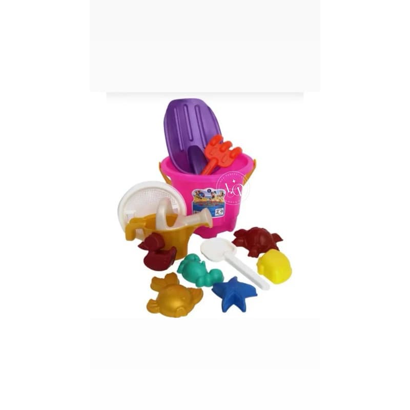 kit baldinho rei do balde n.6 Grande Castelo com 09 Acessórios Cores variadas