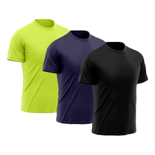Kit 3 Camisetas Masculina Manga Curta Dry Fit Proteção Solar