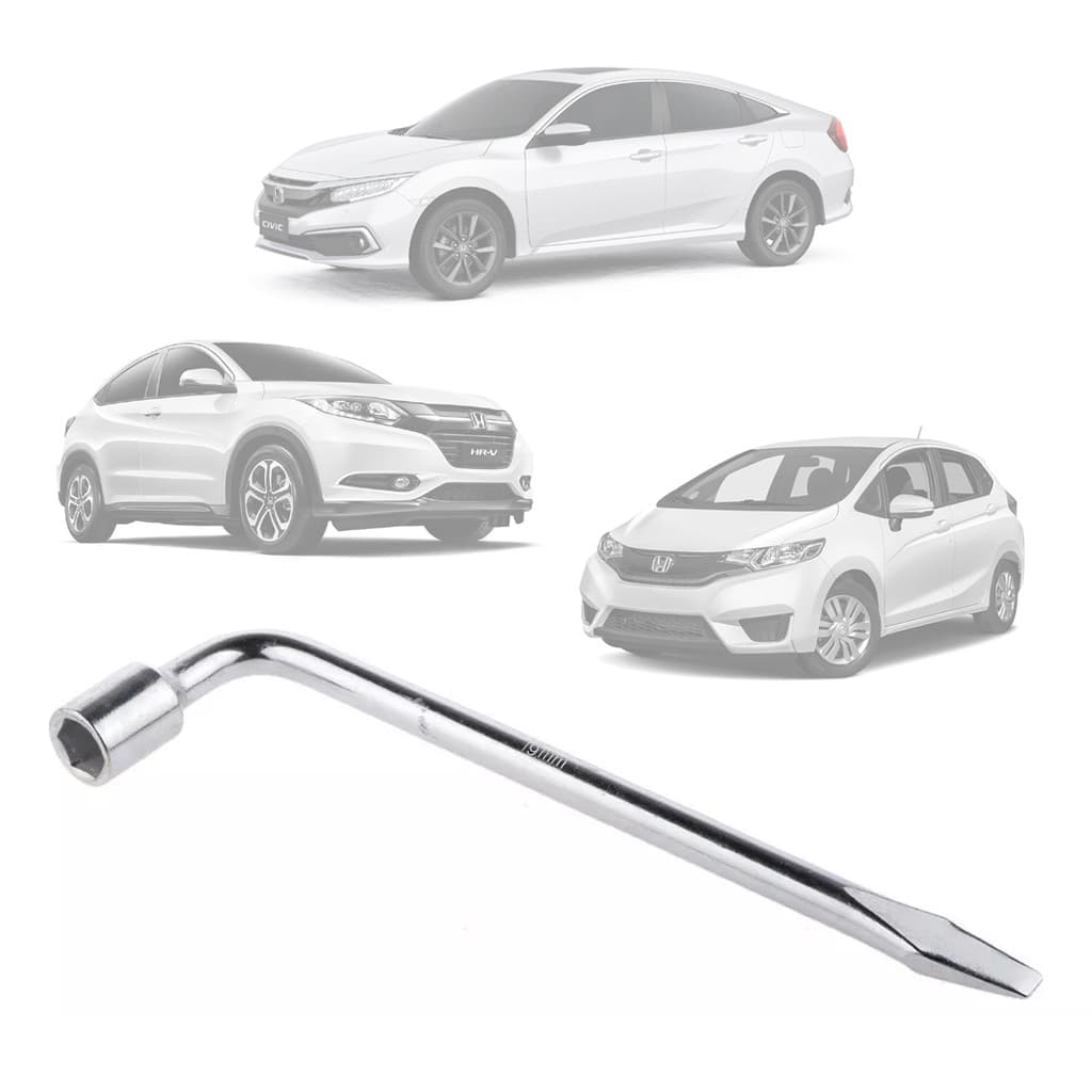 Chave De Roda Universal Em L Padrão Original 19mm Para Honda GM Fiat Ford Chave Longa 32cm