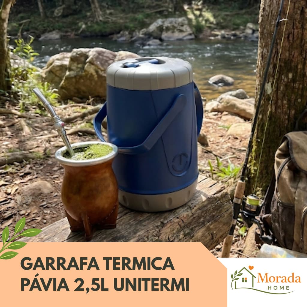 Garrafa Térmica 2,5 Litros Jarra Pavia Unitermi Galão Chá Café Suco Água Tererê Mate Chimarrão