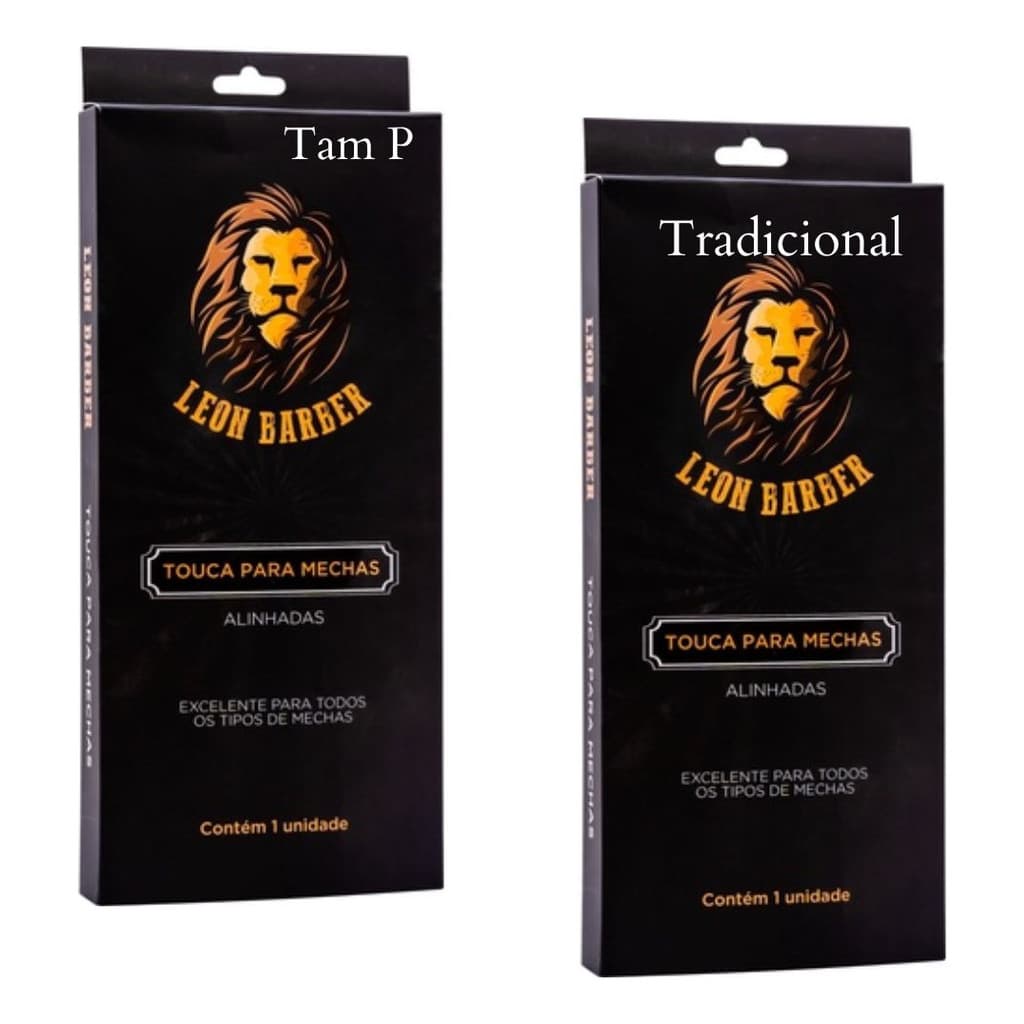 Kit 2 Toucas Reflexo Alinhado Leon Barber Tamanhos (p) + (m)