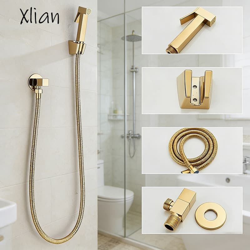 Chuveiro Higiênico Luxuoso Quadrado Metal Aço Inoxidável Íntimo