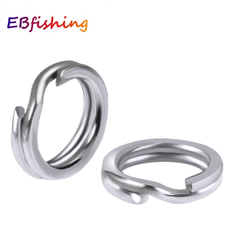 Anel Dividido De Aço Inoxidável , Fio Hiper Plano De Alta Resistência , Conector De Isca Resistente , Jigging De Pesca