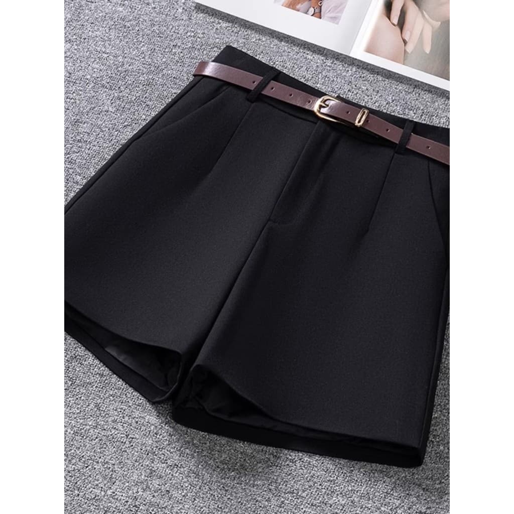 Terno Shorts botas calças femininas primavera verão novo estilo 2025 moda cintura alta mais magro olhar A linha calças A