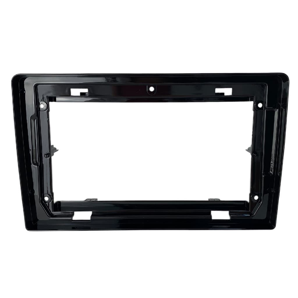 Moldura Painel Central Multimidia 9 Polegadas Mitsubishi L200 Triton 2018 a 2021 Ar Analógico Digital Black Piano
