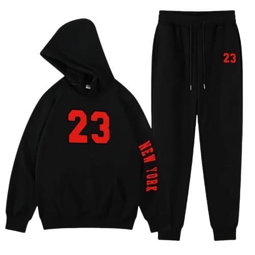 2 Peças Conjunto Moletom e Calça Estampa New York Número 23