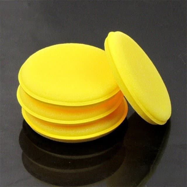 12pçs Aplicador De Cera De Esponja Redonda Para Polimento De Carros E Ferramentas De Suprimentos De Limpeza SMCF