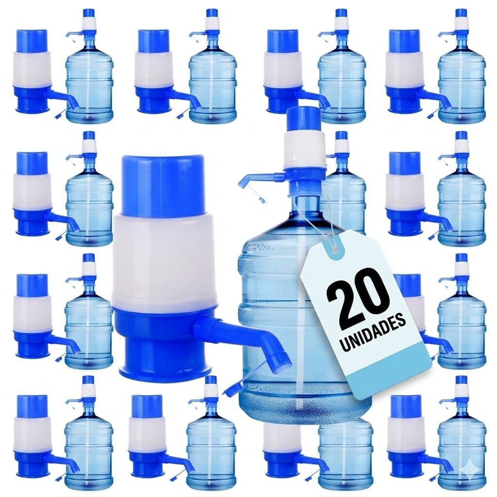 Kit Bomba Manual Galão Garrafão 10/20 Litros Água Mineral Alta Presão