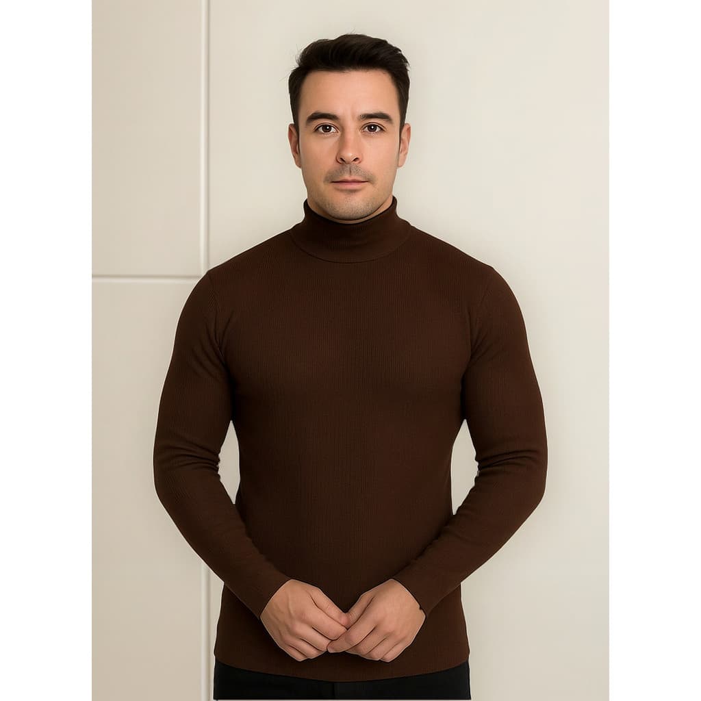 Blusa Gola Alta Cacharréu Frio Suéter Masculina Inverno